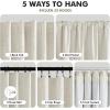 MIULEE Linen 100% Blackout Curtains 90 Inch Long 2 Panels, Back Tab Pleated Hook Belt Clip Rings Thermal Insulated Drapes for Bedroom Living Room Ivory Natural Farmhouse Black Out Window Curtains(Ivory)