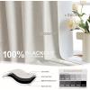 MIULEE Linen 100% Blackout Curtains 90 Inch Long 2 Panels, Back Tab Pleated Hook Belt Clip Rings Thermal Insulated Drapes for Bedroom Living Room Ivory Natural Farmhouse Black Out Window Curtains(Natural)