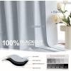 MIULEE Linen 100% Blackout Curtains 90 Inch Long 2 Panels, Back Tab Pleated Hook Belt Clip Rings Thermal Insulated Drapes for Bedroom Living Room Ivory Natural Farmhouse Black Out Window Curtains(Light Blue)