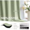 MIULEE Linen 100% Blackout Curtains 90 Inch Long 2 Panels, Back Tab Pleated Hook Belt Clip Rings Thermal Insulated Drapes for Bedroom Living Room Ivory Natural Farmhouse Black Out Window Curtains(Sage Green)