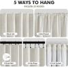 MIULEE Linen 100% Blackout Curtains 90 Inch Long 2 Panels, Back Tab Pleated Hook Belt Clip Rings Thermal Insulated Drapes for Bedroom Living Room Ivory Natural Farmhouse Black Out Window Curtains(Natural)