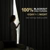 MIULEE Linen 100% Blackout Curtains 90 Inch Long 2 Panels, Back Tab Pleated Hook Belt Clip Rings Thermal Insulated Drapes for Bedroom Living Room Ivory Natural Farmhouse Black Out Window Curtains(Sage Green)