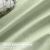 MIULEE Linen 100% Blackout Curtains 90 Inch Long 2 Panels, Back Tab Pleated Hook Belt Clip Rings Thermal Insulated Drapes for Bedroom Living Room Ivory Natural Farmhouse Black Out Window Curtains(Sage Green)