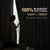 MIULEE Linen 100% Blackout Curtains 90 Inch Long 2 Panels, Back Tab Pleated Hook Belt Clip Rings Thermal Insulated Drapes for Bedroom Living Room Ivory Natural Farmhouse Black Out Window Curtains(Natural)