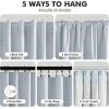 MIULEE Linen 100% Blackout Curtains 90 Inch Long 2 Panels, Back Tab Pleated Hook Belt Clip Rings Thermal Insulated Drapes for Bedroom Living Room Ivory Natural Farmhouse Black Out Window Curtains(Light Blue)