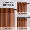 MIULEE Linen Curtains 96 Inch Length for Living Room 2 Panels, Hunter Green Back Tab Pocket Light Filtering Semi Sheer Soft Linen Emerald Dark Green Christmas Drapes Farmhouse Boho Curtain for Bedroom(Terracotta)