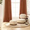 MIULEE Linen Curtains 96 Inch Length for Living Room 2 Panels, Hunter Green Back Tab Pocket Light Filtering Semi Sheer Soft Linen Emerald Dark Green Christmas Drapes Farmhouse Boho Curtain for Bedroom(Terracotta)