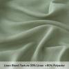 MIULEE Linen Curtains 96 Inch Length for Living Room 2 Panels, Hunter Green Back Tab Pocket Light Filtering Semi Sheer Soft Linen Emerald Dark Green Christmas Drapes Farmhouse Boho Curtain for Bedroom(Sage Green)