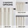 MIULEE Linen Curtains 96 Inch Length for Living Room 2 Panels, Hunter Green Back Tab Pocket Light Filtering Semi Sheer Soft Linen Emerald Dark Green Christmas Drapes Farmhouse Boho Curtain for Bedroom(Natural)