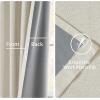 MIULEE Linen Pinch Pleated 100% Blackout Curtains for Bedroom 105 Inch Long 3 Panels Set- Back Tab Track Beige Thermal Insulated Cream Black Out Triple Pleat Room Darkening Drapes with Hooks, Greige(Natural)