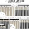 MIULEE Linen Pinch Pleated 100% Blackout Curtains for Bedroom 105 Inch Long 3 Panels Set- Back Tab Track Beige Thermal Insulated Cream Black Out Triple Pleat Room Darkening Drapes with Hooks, Greige(Natural)