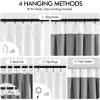 MIULEE Linen Pinch Pleated 100% Blackout Curtains for Bedroom 105 Inch Long 3 Panels Set- Back Tab Track Beige Thermal Insulated Cream Black Out Triple Pleat Room Darkening Drapes with Hooks, Greige(White)