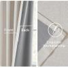 MIULEE Linen Pinch Pleated 100% Blackout Curtains for Bedroom 105 Inch Long 3 Panels Set- Back Tab Track Beige Thermal Insulated Cream Black Out Triple Pleat Room Darkening Drapes with Hooks, Greige(Greige)