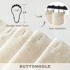 MIULEE Linen Shower Curtain with 12 Metal Hooks Washable Country Boho Farmhouse Heavy Buttonhole Fabric Shower Curtain Set Thick Cloth Neutral Waterproof Curtains for Bathroom W72*L72, Natural(Natural)