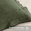 MIULEE Linen Throw Pillow Covers, 2 Piece 18×18 Inch Cream White, Boho Euro Pillowcases for Bed to Infuse Elegance, Ideal for Sofa Couch Cushion in Home Decor Upgrade(Dark Olive Green)