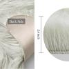 MIULEE Luxury Soft Fluffy Area Rug 3×5 Feet, Faux Fur Sheepskin Rug Decorative Plush Shaggy Carpet for Christmas Decor Bedside Sofa Floor Nursery, White(Light Grey)