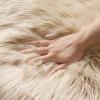 MIULEE Luxury Soft Fluffy Area Rug 3×5 Feet, Faux Fur Sheepskin Rug Decorative Plush Shaggy Carpet for Christmas Decor Bedside Sofa Floor Nursery, White(Beige)