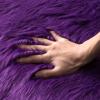 MIULEE Luxury Soft Fluffy Area Rug 3×5 Feet, Faux Fur Sheepskin Rug Decorative Plush Shaggy Carpet for Christmas Decor Bedside Sofa Floor Nursery, White(Purple)