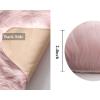 MIULEE Luxury Soft Fluffy Area Rug 3×5 Feet, Faux Fur Sheepskin Rug Decorative Plush Shaggy Carpet for Christmas Decor Bedside Sofa Floor Nursery, White(Pink)