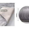 MIULEE Luxury Soft Fluffy Area Rug 3×5 Feet, Faux Fur Sheepskin Rug Decorative Plush Shaggy Carpet for Christmas Decor Bedside Sofa Floor Nursery, White(Grey)