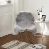 MIULEE Luxury Soft Fluffy Area Rug 3×5 Feet, Faux Fur Sheepskin Rug Decorative Plush Shaggy Carpet for Christmas Decor Bedside Sofa Floor Nursery, White(Grey)