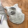 MIULEE Luxury Soft Fluffy Area Rug 3×5 Feet, Faux Fur Sheepskin Rug Decorative Plush Shaggy Carpet for Christmas Decor Bedside Sofa Floor Nursery, White(Light Grey)