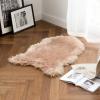 MIULEE Luxury Soft Fluffy Area Rug 3×5 Feet, Faux Fur Sheepskin Rug Decorative Plush Shaggy Carpet for Christmas Decor Bedside Sofa Floor Nursery, White(Khaki)