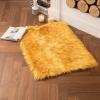 MIULEE Luxury Soft Fluffy Area Rug 3×5 Feet, Faux Fur Sheepskin Rug Decorative Plush Shaggy Carpet for Christmas Decor Bedside Sofa Floor Nursery, White(Orange Yellow)