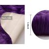 MIULEE Luxury Soft Fluffy Area Rug 3×5 Feet, Faux Fur Sheepskin Rug Decorative Plush Shaggy Carpet for Christmas Decor Bedside Sofa Floor Nursery, White(Purple)
