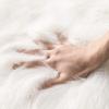 MIULEE Luxury Soft Fluffy Area Rug 3×5 Feet, Faux Fur Sheepskin Rug Decorative Plush Shaggy Carpet for Christmas Decor Bedside Sofa Floor Nursery, White(White)