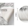 MIULEE Luxury Soft Fluffy Area Rug 3×5 Feet, Faux Fur Sheepskin Rug Decorative Plush Shaggy Carpet for Christmas Decor Bedside Sofa Floor Nursery, White(Gradient Grey)