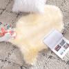 MIULEE Luxury Soft Fluffy Area Rug 3×5 Feet, Faux Fur Sheepskin Rug Decorative Plush Shaggy Carpet for Christmas Decor Bedside Sofa Floor Nursery, White(Light Yellow)