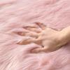 MIULEE Luxury Soft Fluffy Area Rug 3×5 Feet, Faux Fur Sheepskin Rug Decorative Plush Shaggy Carpet for Christmas Decor Bedside Sofa Floor Nursery, White(Pink)