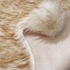MIULEE Luxury Soft Fluffy Area Rug 3×5 Feet, Faux Fur Sheepskin Rug Decorative Plush Shaggy Carpet for Christmas Decor Bedside Sofa Floor Nursery, White(Frosted Tips Brown)