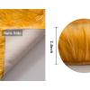 MIULEE Luxury Soft Fluffy Area Rug 3×5 Feet, Faux Fur Sheepskin Rug Decorative Plush Shaggy Carpet for Christmas Decor Bedside Sofa Floor Nursery, White(Orange Yellow)
