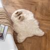 MIULEE Luxury Soft Fluffy Area Rug 3×5 Feet, Faux Fur Sheepskin Rug Decorative Plush Shaggy Carpet for Christmas Decor Bedside Sofa Floor Nursery, White(Beige)