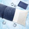 MIULEE Memory Foam Body Pillow for Adults, Cooling Long Full Body Pillow for Side Sleeper,Bed,Sleeping,Back and Stomach – 20×54 Inch Grey(Navy Blue)