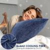 MIULEE Memory Foam Body Pillow for Adults, Cooling Long Full Body Pillow for Side Sleeper,Bed,Sleeping,Back and Stomach – 20×54 Inch Grey(Navy Blue)