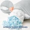 MIULEE Memory Foam Body Pillow for Adults, Cooling Long Full Body Pillow for Side Sleeper,Bed,Sleeping,Back and Stomach – 20×54 Inch Grey(Silver Grey)