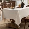 MIULEE Natural Linen Polyester Tablecloth 60×84 Inch Rectangle Table Cloth Waterproof,Stain Resistant & Wrinkle Resistant for Dining Party Wedding(Grayish White)