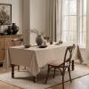 MIULEE Natural Linen Polyester Tablecloth 60×84 Inch Rectangle Table Cloth Waterproof,Stain Resistant & Wrinkle Resistant for Dining Party Wedding(Brown)