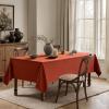 MIULEE Natural Linen Polyester Tablecloth 60×84 Inch Rectangle Table Cloth Waterproof,Stain Resistant & Wrinkle Resistant for Dining Party Wedding(Burnt Orange)