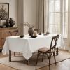 MIULEE Natural Linen Polyester Tablecloth 60×84 Inch Rectangle Table Cloth Waterproof,Stain Resistant & Wrinkle Resistant for Dining Party Wedding(White)
