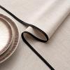 MIULEE Natural Linen Polyester Tablecloth 60×84 Inch Rectangle Table Cloth Waterproof,Stain Resistant & Wrinkle Resistant for Dining Party Wedding(Natural-black)