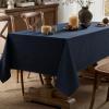 MIULEE Natural Linen Polyester Tablecloth 60×84 Inch Rectangle Table Cloth Waterproof,Stain Resistant & Wrinkle Resistant for Dining Party Wedding(Navy Blue)
