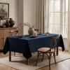 MIULEE Natural Linen Polyester Tablecloth 60×84 Inch Rectangle Table Cloth Waterproof,Stain Resistant & Wrinkle Resistant for Dining Party Wedding(Navy Blue)
