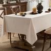 MIULEE Natural Linen Polyester Tablecloth 60×84 Inch Rectangle Table Cloth Waterproof,Stain Resistant & Wrinkle Resistant for Dining Party Wedding(Ivory)