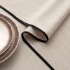 MIULEE Natural Linen Polyester Tablecloth 60×84 Inch Rectangle Table Cloth Waterproof,Stain Resistant & Wrinkle Resistant for Dining Party Wedding(Ivory-black)