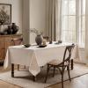 MIULEE Natural Linen Polyester Tablecloth 60×84 Inch Rectangle Table Cloth Waterproof,Stain Resistant & Wrinkle Resistant for Dining Party Wedding(Ivory)