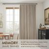 MIULEE Natural Pinch Pleated 100% Blackout Linen Curtains 96 Inch Length 2 Panels Set, Black Out Memory Trained Pleat Curtains Light Blocking Room Darkening Drapes for Bedroom Living Room Window(Sand)